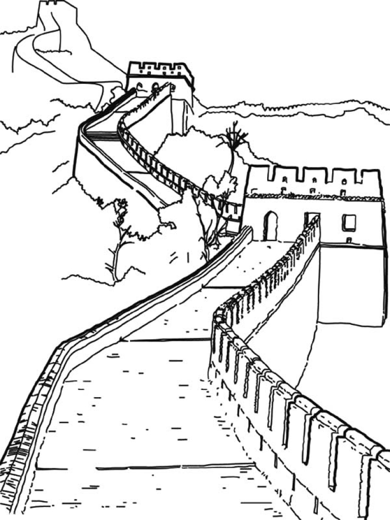 Important Great Wall Of China Coloring Page Wo 768x1024 Important Great Wall Of China Coloring Page Wo