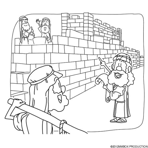 Nehemiah Builds The Wall Coloring Page 600x600 Nehemiah Builds The Wall Coloring Page