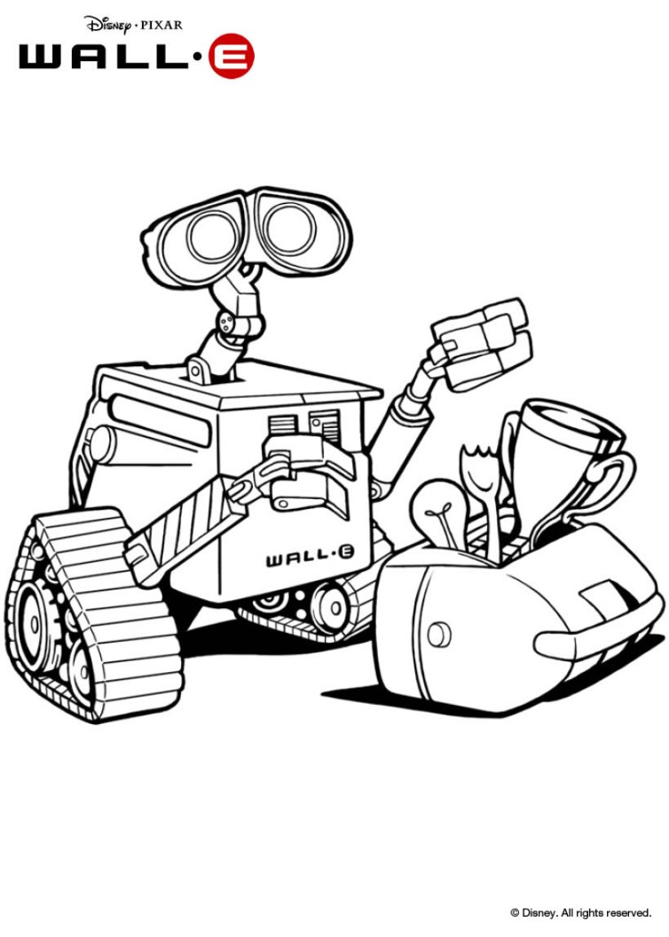 Wall E Coloring Pages 754x1057 Wall E Coloring Pages