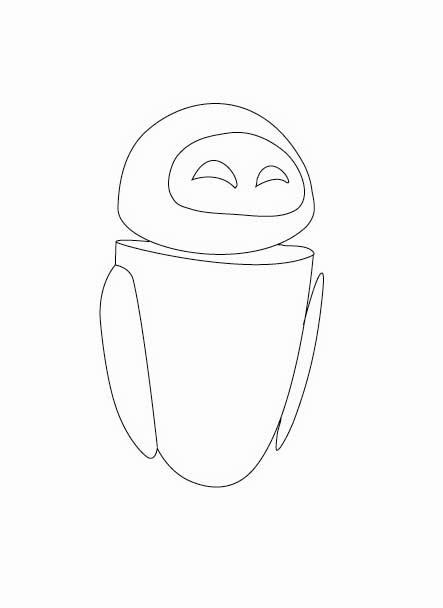 Wall E Coloring Pages Wall E's Friend, Eve 443x608 Wall E Coloring Pages Wall E's Friend, Eve