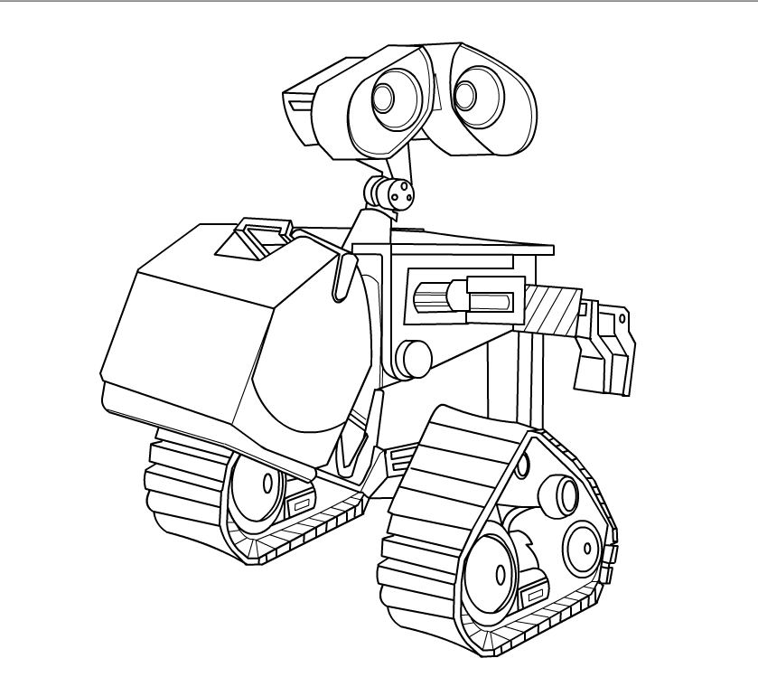 Wall E Coloring Pages 839x749 Wall E Coloring Pages