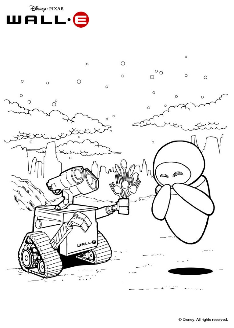Wall E Coloring Pages 754x1057 Wall E Coloring Pages