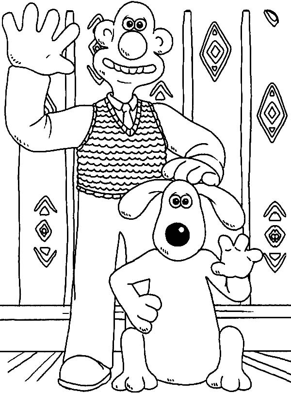 Wallace And Gromit Waving Hand Coloring Pages Best Place To Color 600x810 Wallace And Gromit Waving Hand Coloring Pages Best Place To Color