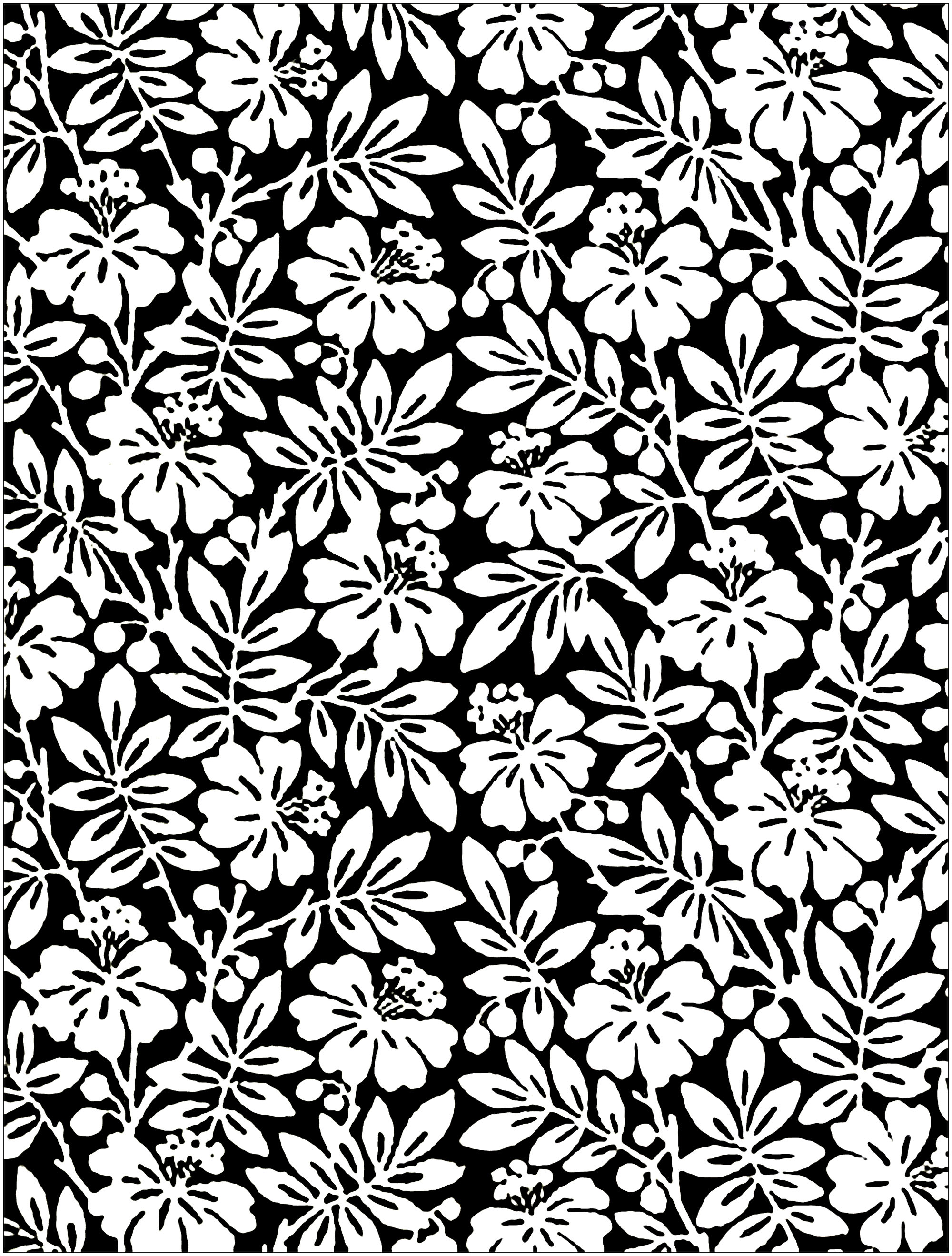 Black And White Flowers From English 19th Century Wallpaper 2000x2639 Black And White Flowers From English 19th Century Wallpaper