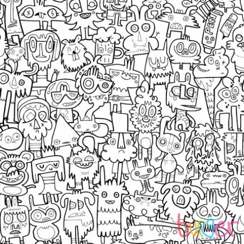 Burgerdoodles Colour In Wallpaper Wallpaper, Doodles 500x500 Burgerdoodles Colour In Wallpaper Wallpaper, Doodles