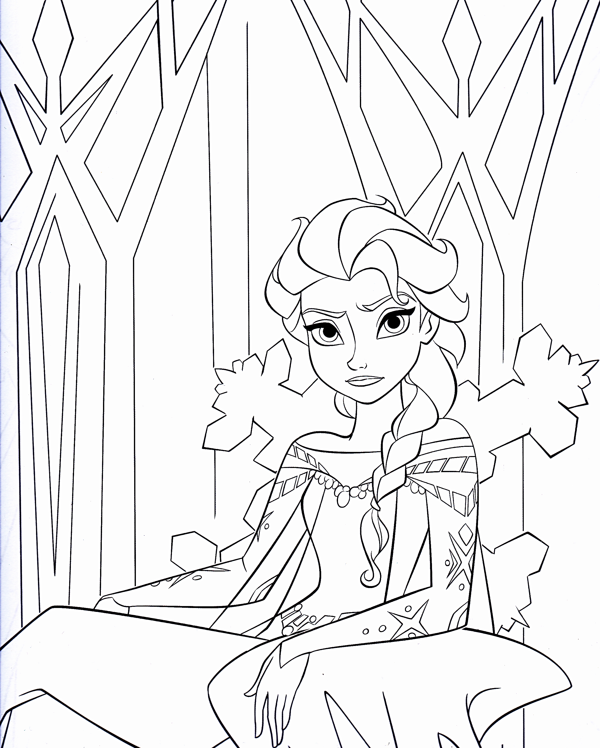 2464x3072 Walt Disney Coloring Pages Queen Elsa Walt Disney Characters