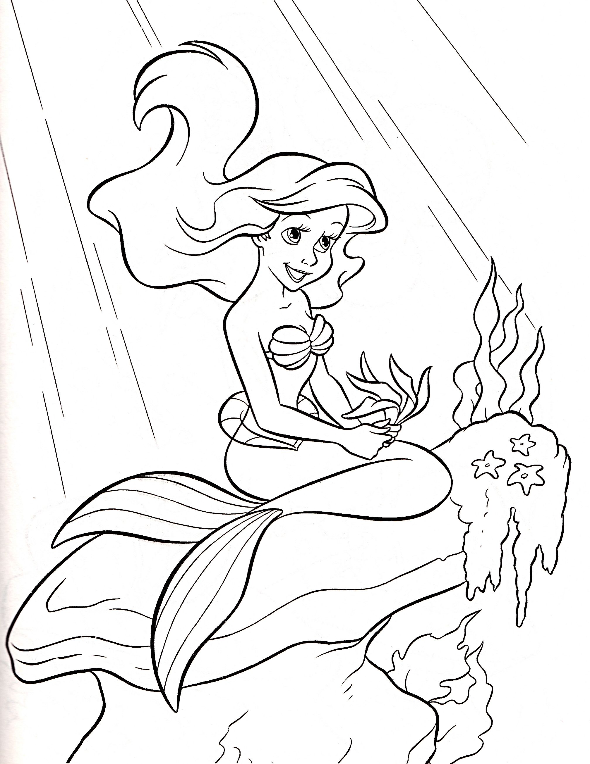 2016x2613 Walt Disney Coloring Pages Princess Ariel Walt Disney Characters
