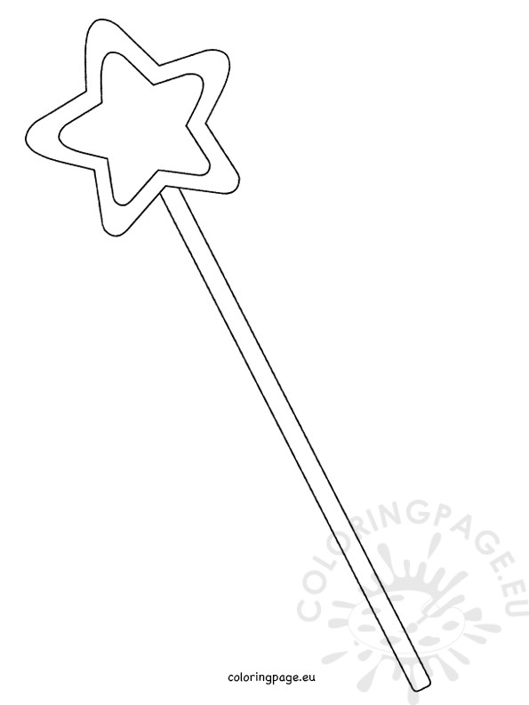 Printable Magic Fairy Wand Template Coloring Page 595x793 Printable Magic Fairy Wand Template Coloring Page