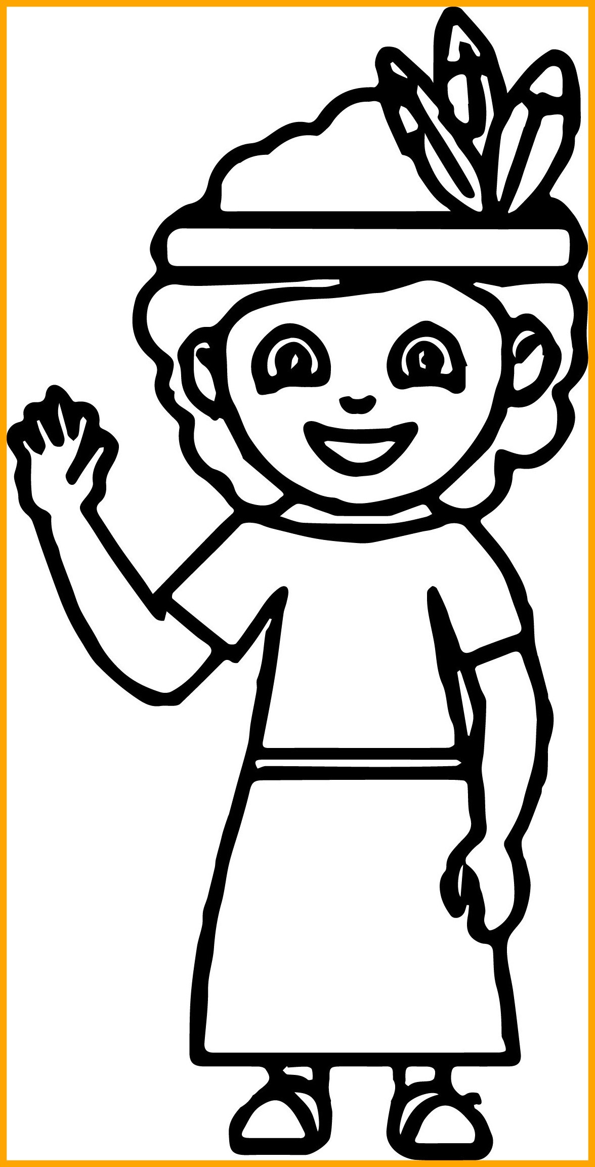 1176x2306 Incredible Cultural Costume Native American Coloring Page