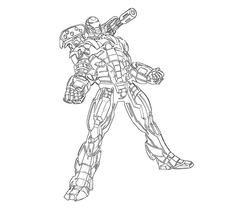 War Machine Coloring Pages 800x667 War Machine Coloring Pages