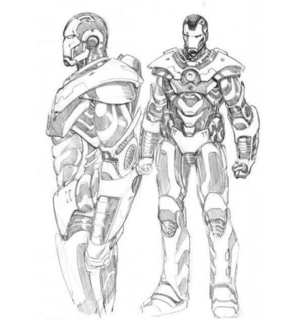 Iron Man 2 War Machine Coloring Pages 600x634 Iron Man 2 War Machine Coloring Pages