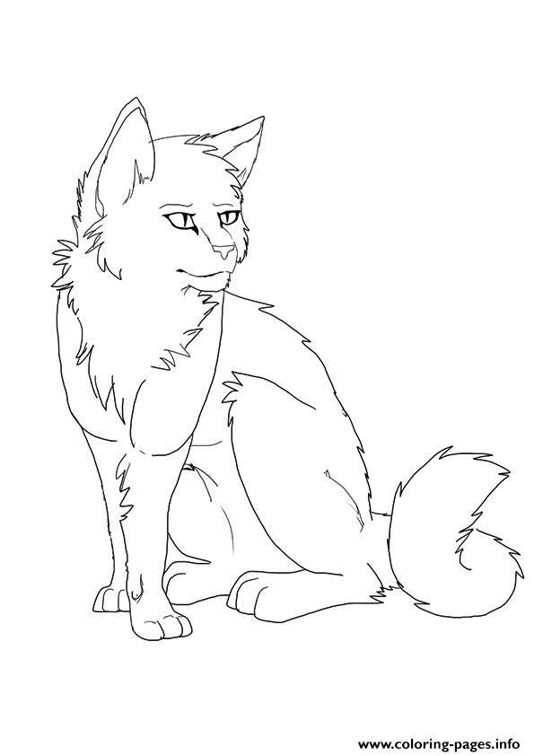 595x842 Warrior Cat Free Semi Realism A4 Coloring Pages Printable