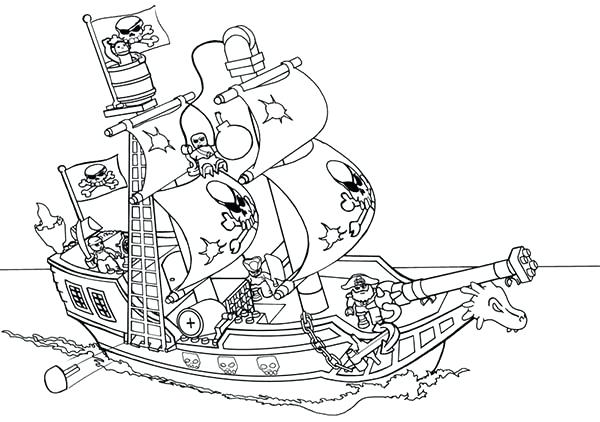 600x422 Ship Alphabet Coloring Page