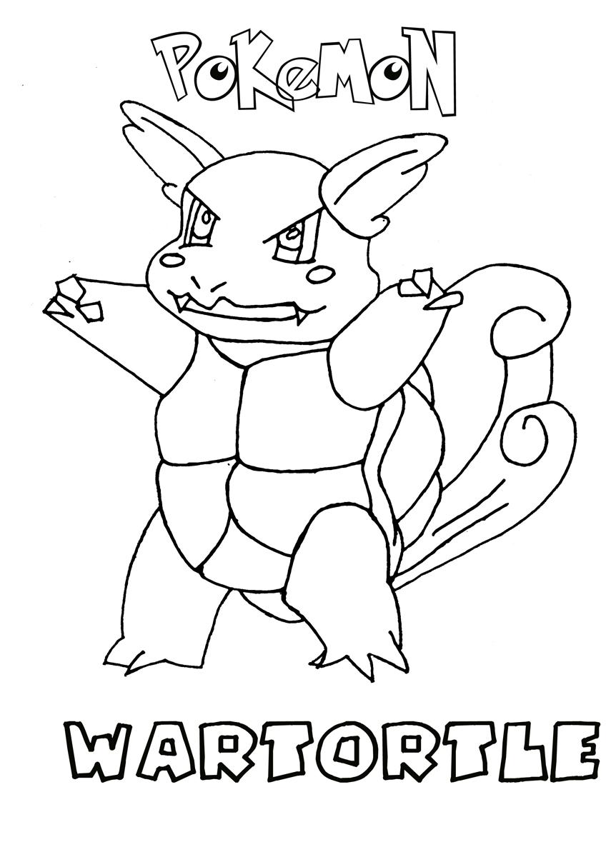 848x1200 Wartortle Pokemon Coloring Page