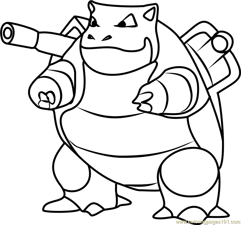 800x748 Blastoise Pokemon Go Coloring Page