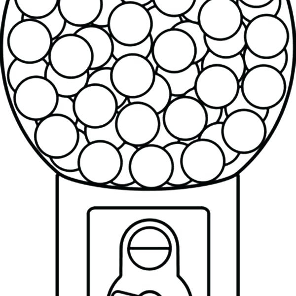 600x600 Gumball Machine Coloring Page Trend Washing Machine Coloring Page