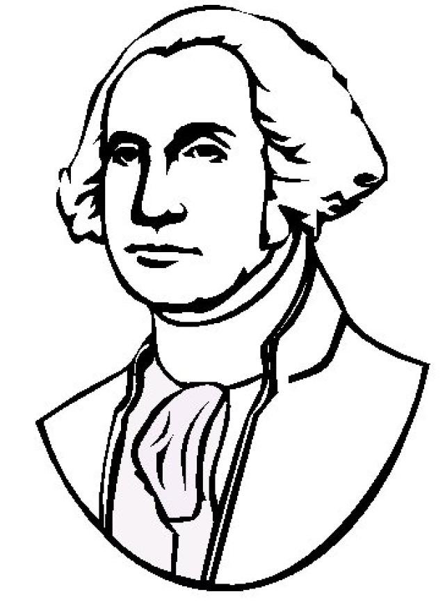 George Washington Coloring Page 640x863 George Washington Coloring Page