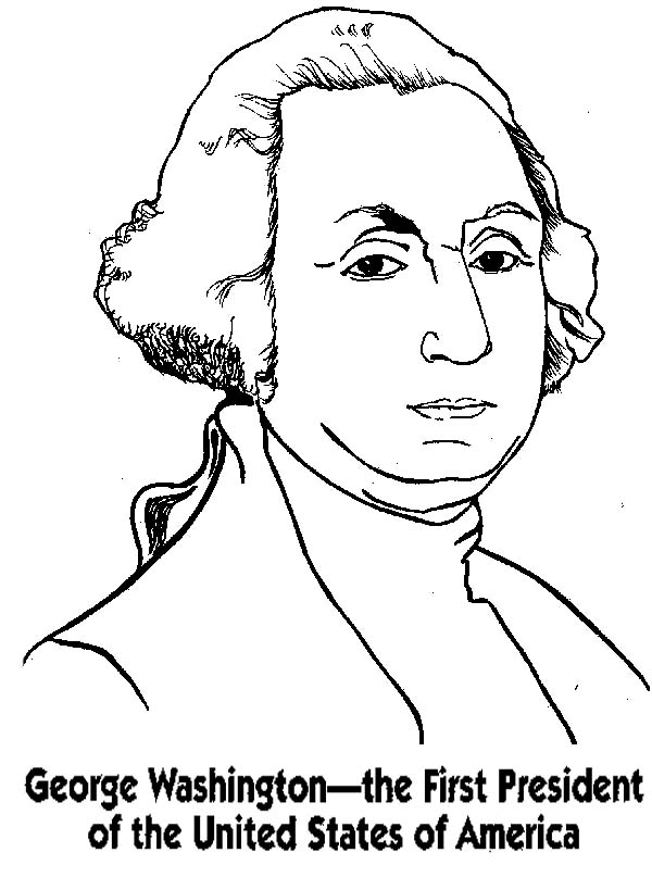 President George Washington Coloring Pages 600x807 President George Washington Coloring Pages