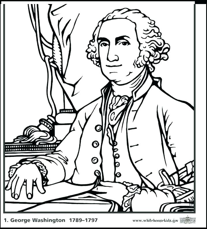 717x794 George Washington Coloring Pages Printable Coloring Pages General
