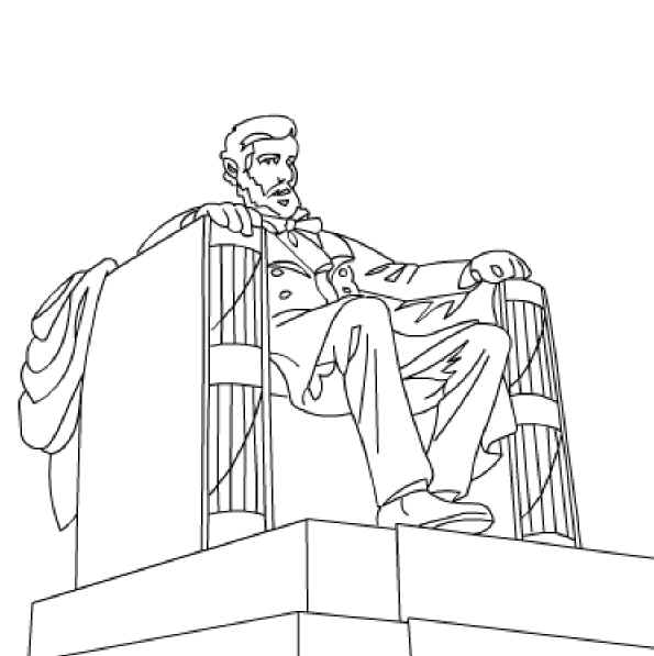 595x597 United States Coloring Pages, National Monuments