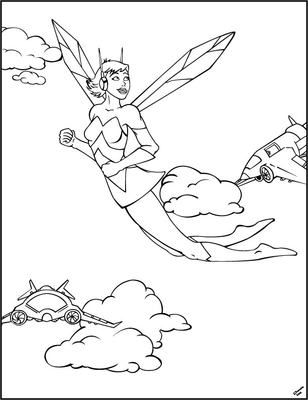 613x796 Wasp Coloring Book Page By Majorwhoabutwhy