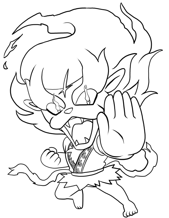 549x709 Blazion From Yo Kai Watch Coloring Pages