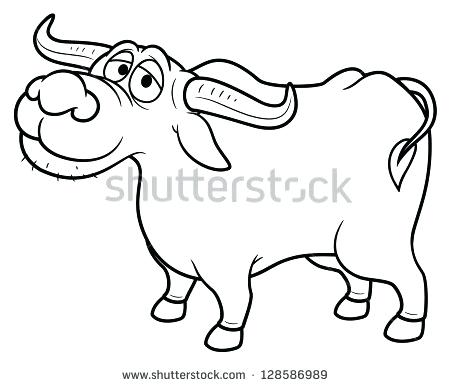 Buffalo Coloring Page Illustration Of Cartoon Buffalo Coloring 450x386 Buffalo Coloring Page Illustration Of Cartoon Buffalo Coloring