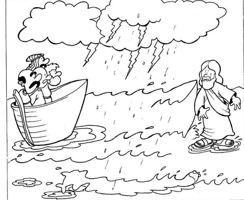 Jesus Walks On Water Coloring Page Jesus Walks On The Water 826x677 Jesus Walks On Water Coloring Page Jesus Walks On The Water