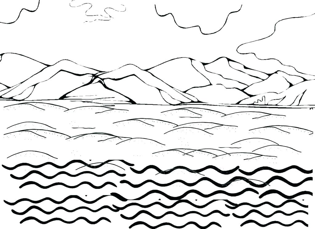 Water Cycle Coloring Water Cycle Coloring Page Packed With Water 1024x747 Water Cycle Coloring Water Cycle Coloring Page Packed With Water