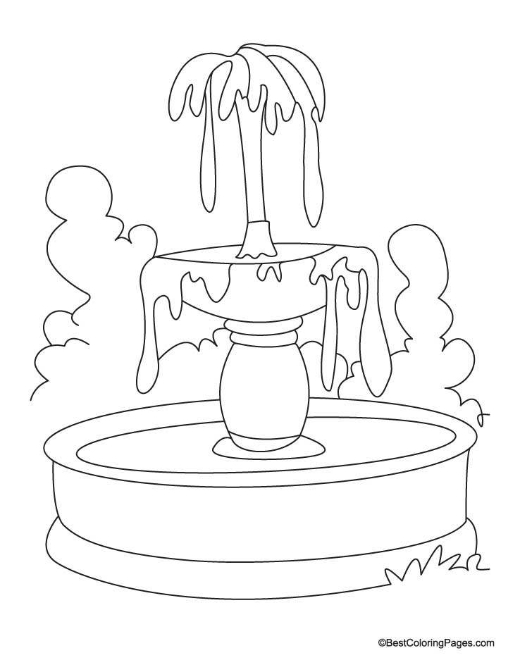 Fountain Coloring Pages 738x954 Fountain Coloring Pages