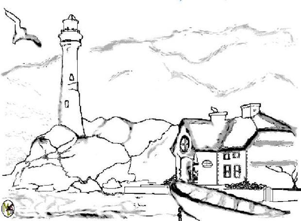 Lighthouse Coloring Pages 620x455 Lighthouse Coloring Pages