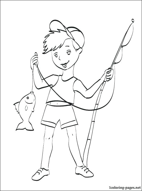 560x750 Fishing Pole Coloring Page Fishing Rod Coloring Pages Fishing