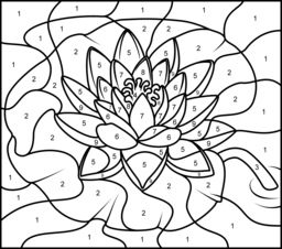 256x226 Water Lily Coloring Page. Printables. Apps For Kids.