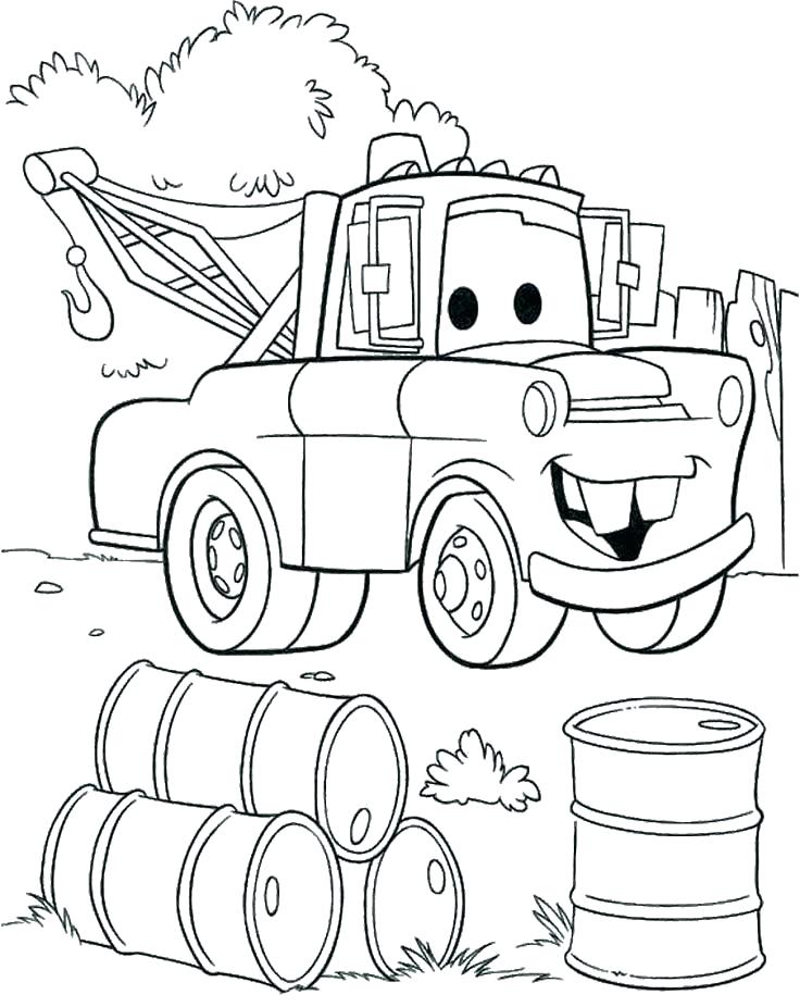 736x926 Water Transportation Coloring Page Preschool Tow Truck Cars Movie