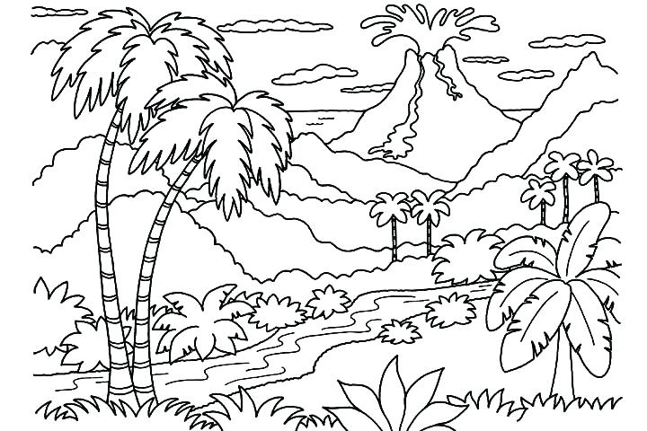 720x480 Waterfall Coloring Page Coloring Pages For Adults Nature Image