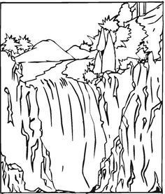 236x277 Waterfall Printable Coloring Page Ittle Waterfall (Natural