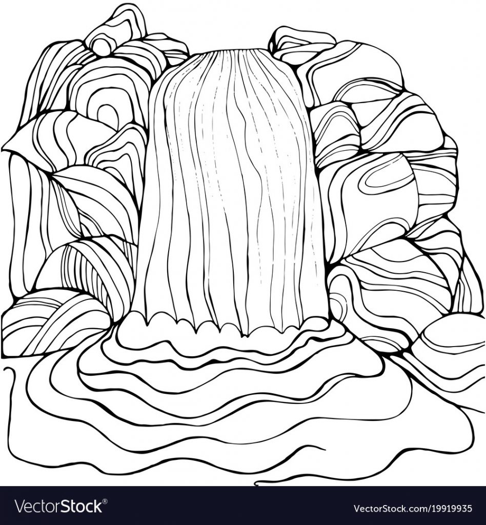 Waterfall Coloring Pages For Kids at GetColorings.com | Free printable ...