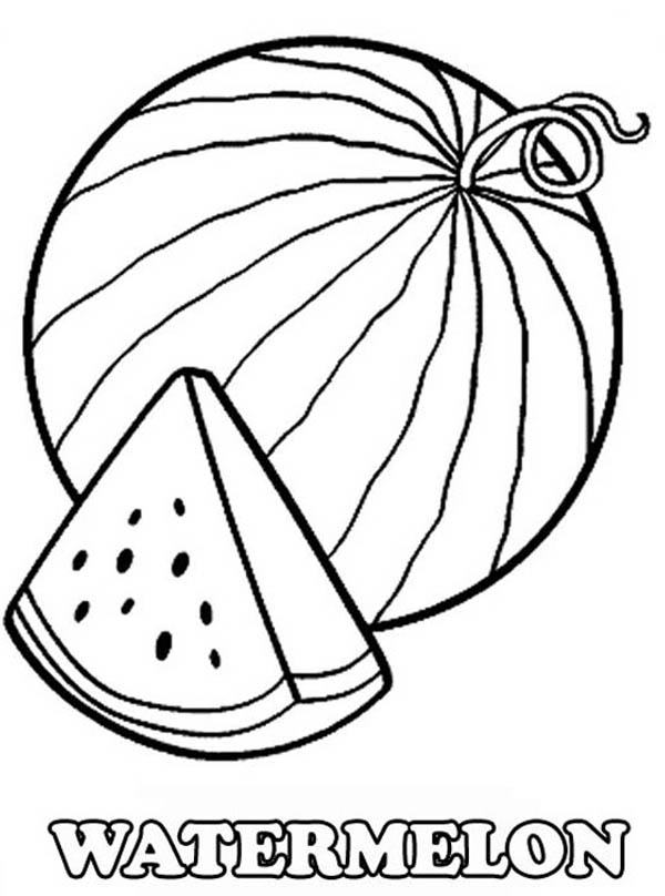 Watermelon Coloring Page