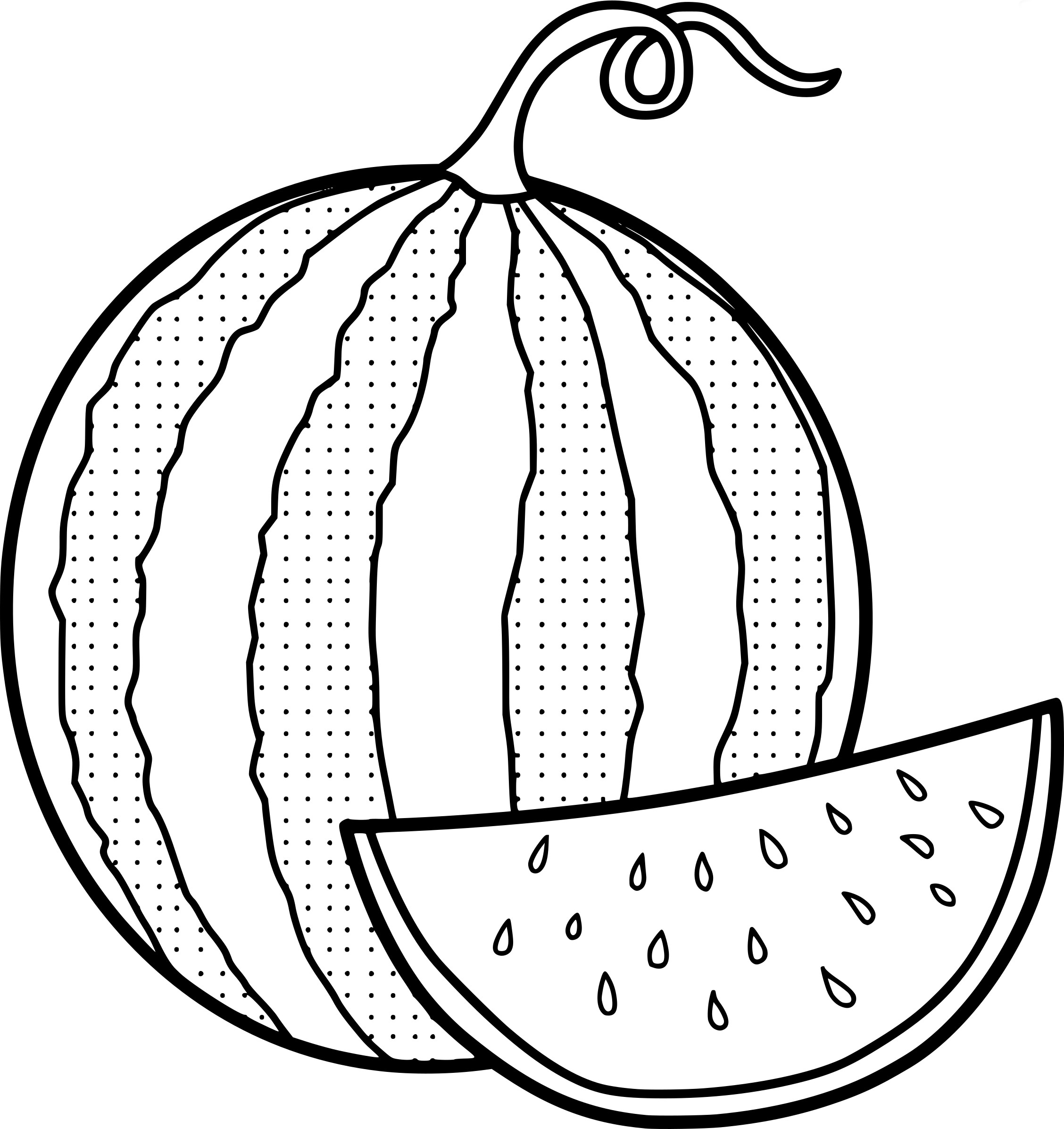 2256x2393 Modest Watermelon Coloring Page 49 9485