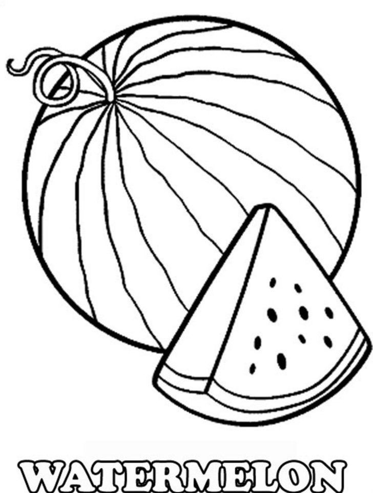 728x960 Watermelon Coloring Pages For Kids Coloring Pages Kids
