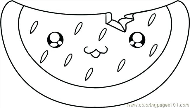 650x371 Coloring Pages Cute Watermelon Coloring Pictures Coloring