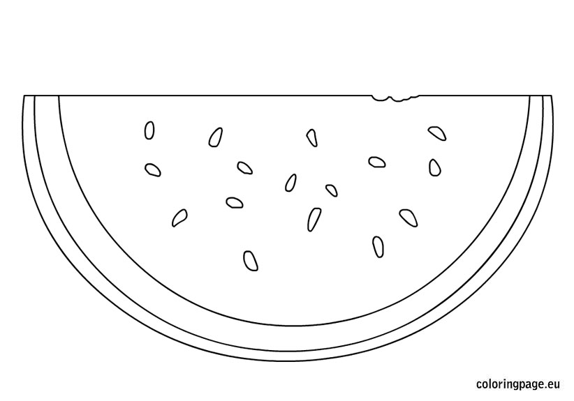 822x575 Coloring Pages Watermelon Watermelon Coloring Page