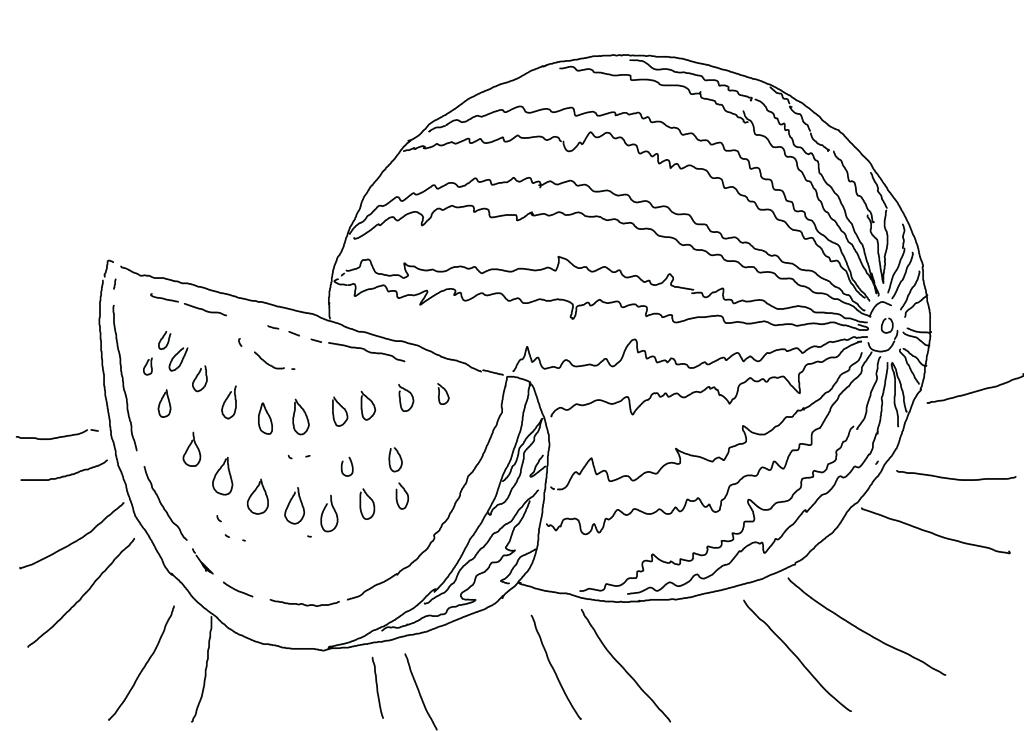 1024x731 Coloring Pages Watermelon Watermelon Coloring Page Free Pages