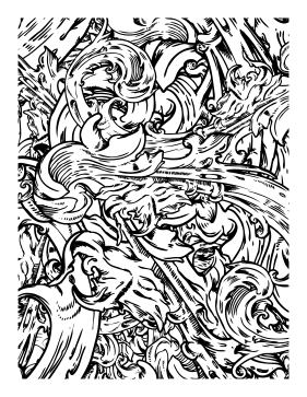 Waves Coloring Page 281x363 Waves Coloring Page