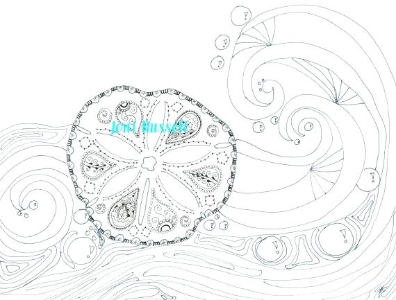 Waves Coloring Pages Sand Dollar And Waves Coloring Page Beach 570x433 Waves Coloring Pages Sand Dollar And Waves Coloring Page Beach