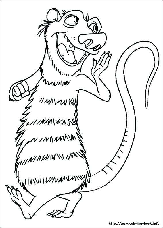 567x794 Ice Age Coloring Pages Buck The Weasel Is Animals Of The Ice Age