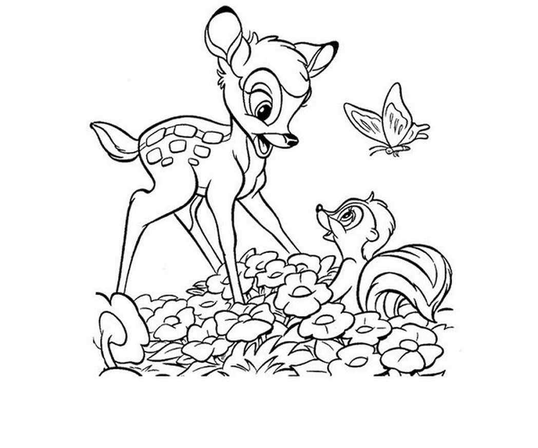 1048x873 Bambi And Weasel Coloring Pages Trend 204391 Coloring Pages