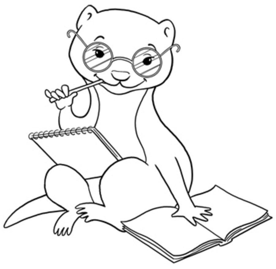 900x877 Astonishing Unique Weasel Coloring Page Gallery Printable Sheet