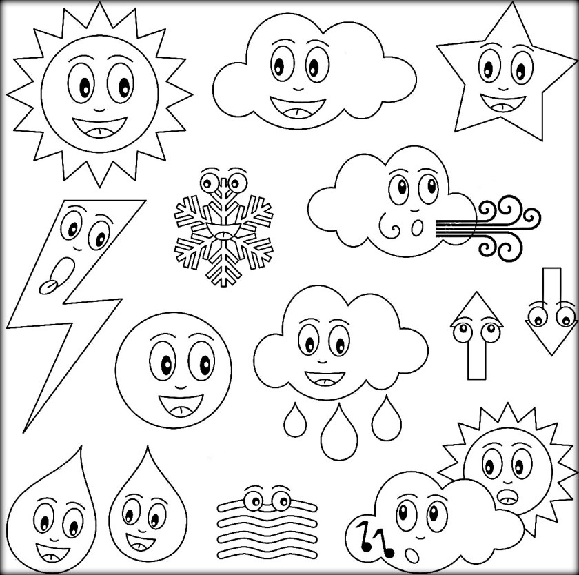 Weather Coloring Pages New Free Printable Weather Coloring 840x834 Weather Coloring Pages New Free Printable Weather Coloring