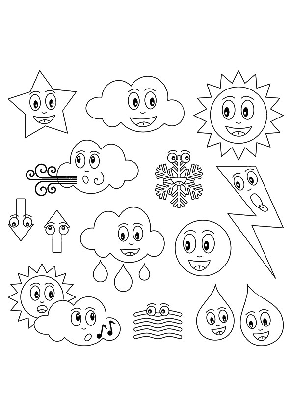 Weather Coloring Pages For Kids 595x842 Weather Coloring Pages For Kids